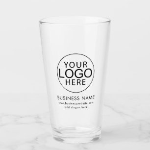 Modern Business Logo Custom Promotional Swag Glass