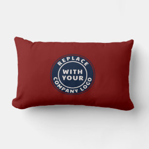 Modern Business Logo Elegant Showroom Decor Lumbar Cushion