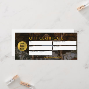 Modern Business Logo Gift Certificate Photo 
