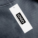 Modern Business Logo Label Clothing Hang Tag<br><div class="desc">Create your own personalised business label hang tag for your clothing products. This design features modern minimalist typography in black and white colour and your custom business logo.
*These tags do no come with cut outs,  holes are simulated in this design.</div>