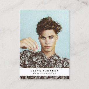 Modern Business Logo Minimal Photographer Photo Card