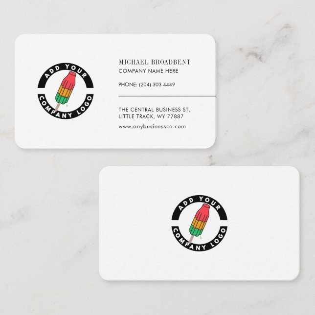 Modern Business Logo Professional Custom Business Card (Front/Back)