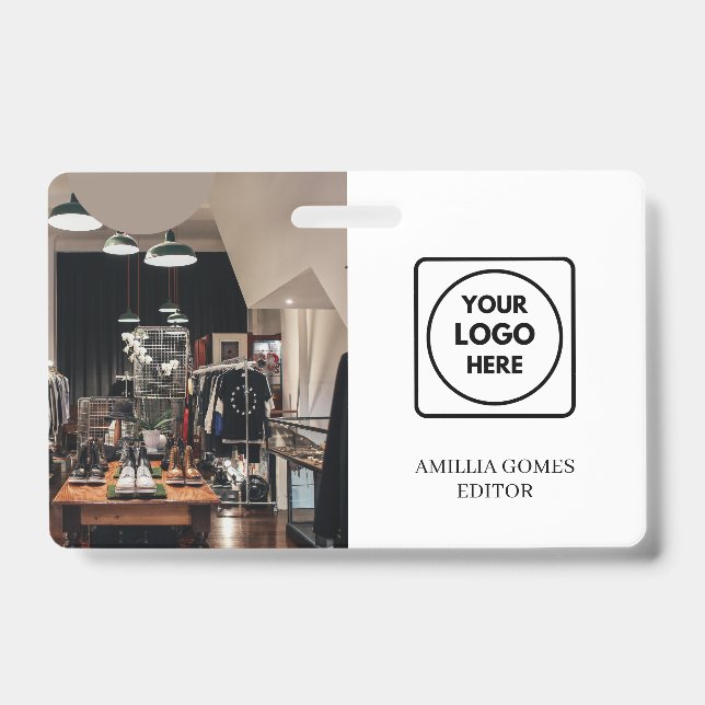 Modern Business Logo | Professional Employee ID Badge (Front)