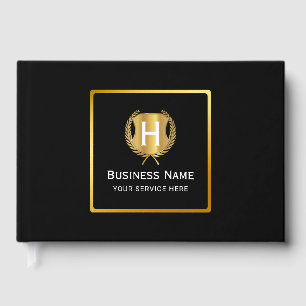 Modern Business Logo Promotional Branding Guest Book