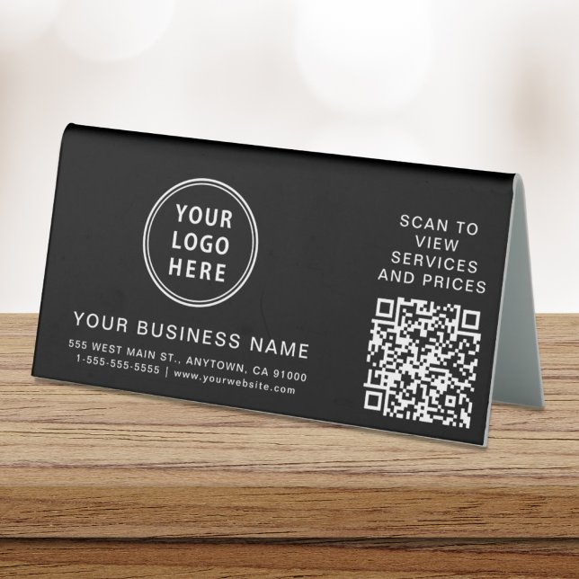 Modern Business Logo QR Code Black (Creator Uploaded)