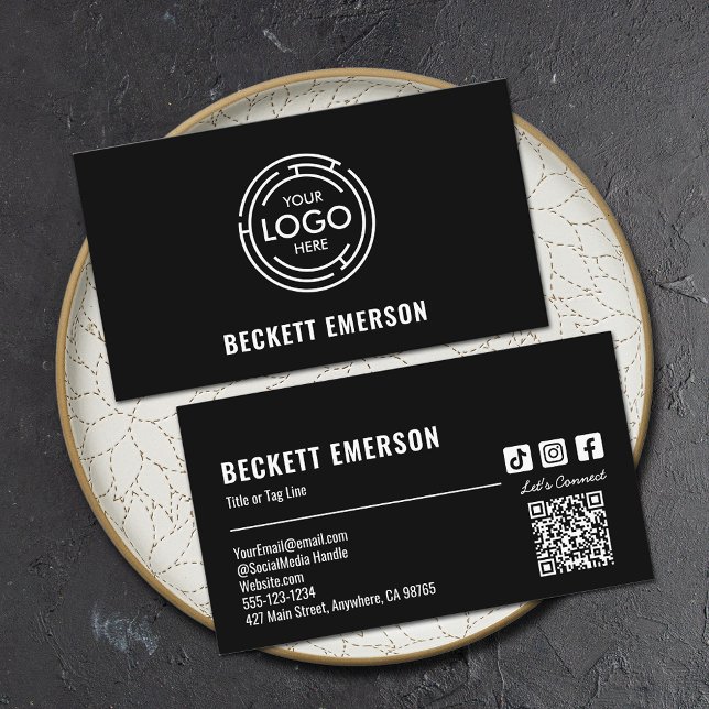 Modern Business Logo QR Code Card (Creator Uploaded)