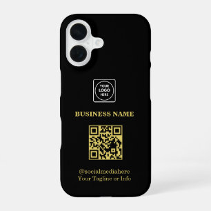 Modern Business Logo QR Code Promo iphone case