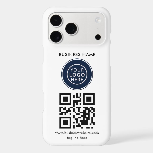 Modern Business Logo QR Code Simple (Back)