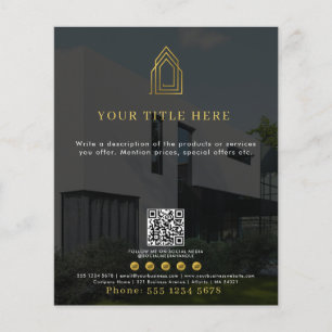 Modern Business Logo QR Code Social Media Photo  Flyer