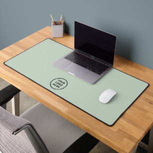 Modern Business Logo Sage Green Desk Mat