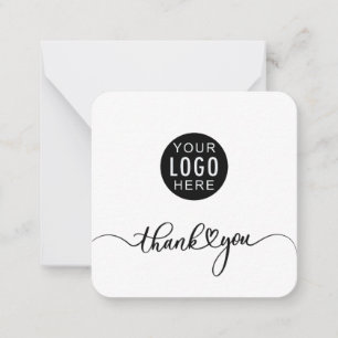 Modern Business Logo Script Corporate Thank You Card