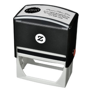 Modern Business Logo Script Return Address Self-inking Stamp