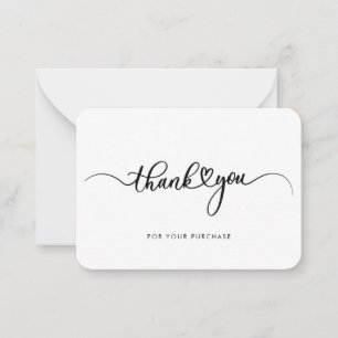 Modern Business Logo Script Thank You Card