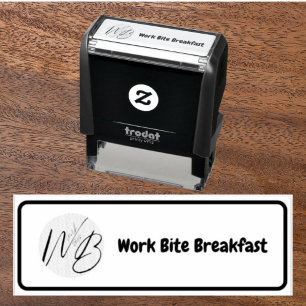 Modern Business Logo Self Inking Rubber Stamp