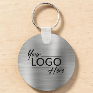 Modern Business Logo Silver Key Ring