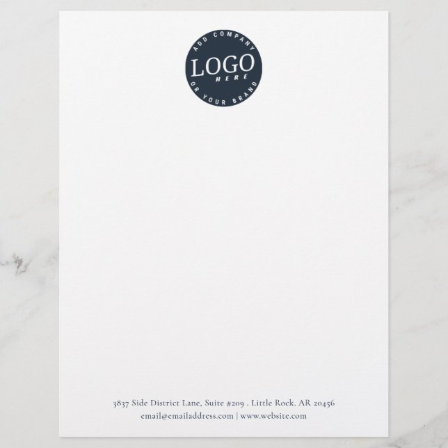 Modern Business Logo Simple Custom Custom Letterhead (Front)