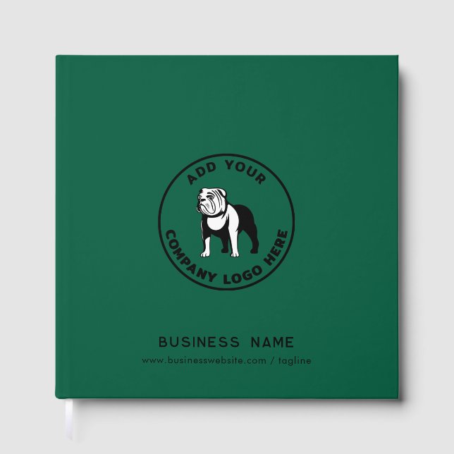 Modern Business Logo Simple Elegant Custom Guest Book (Front)