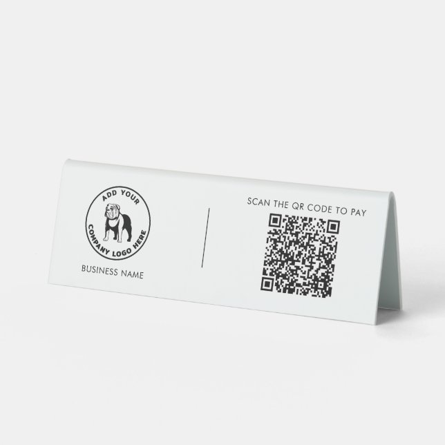 Modern Business Logo Simple QR Code and Vet Tech (Front)