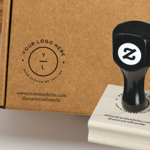 Modern Business Logo Social Media Brand Packaging Rubber Stamp
