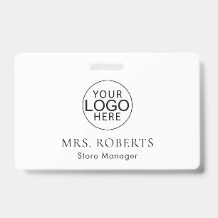 Modern Business Logo Store Staff Custom ID Badge
