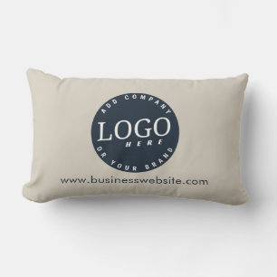 Modern Business Logo Website Custom Lumbar Cushion