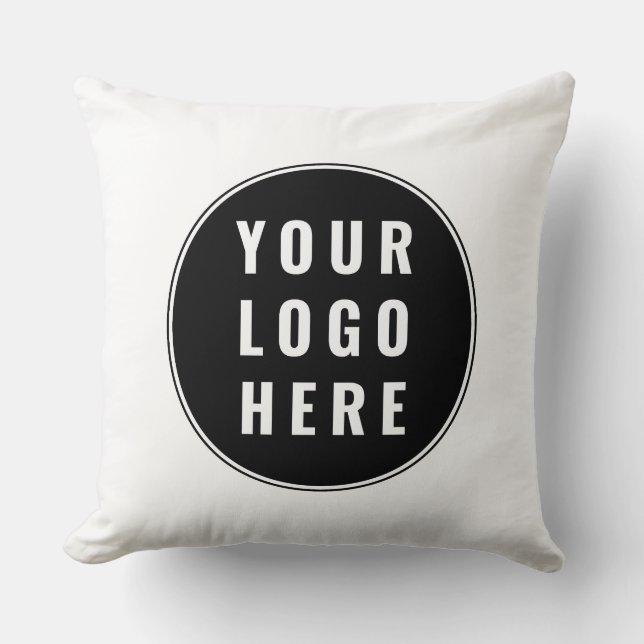 Modern Business Logo Website Custom Promotional Cushion (Front)