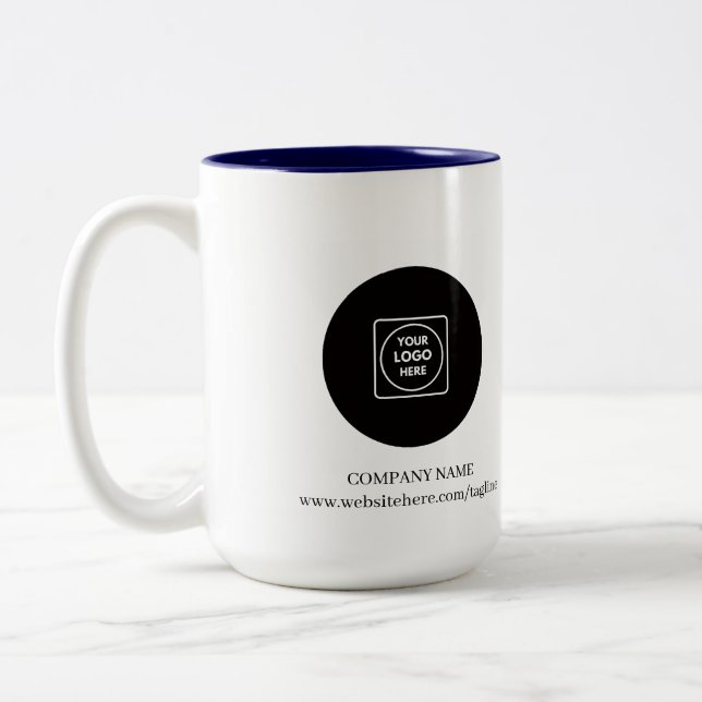 Modern Business Logo Website Two Tone Mug (Left)