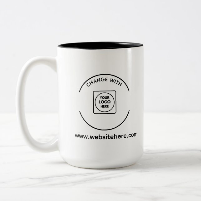 Modern Business Logo Website Two Tone Mug (Left)