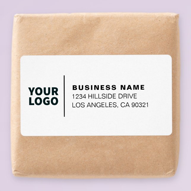 Modern Business Logo White & Black Return Address (Creator Uploaded)