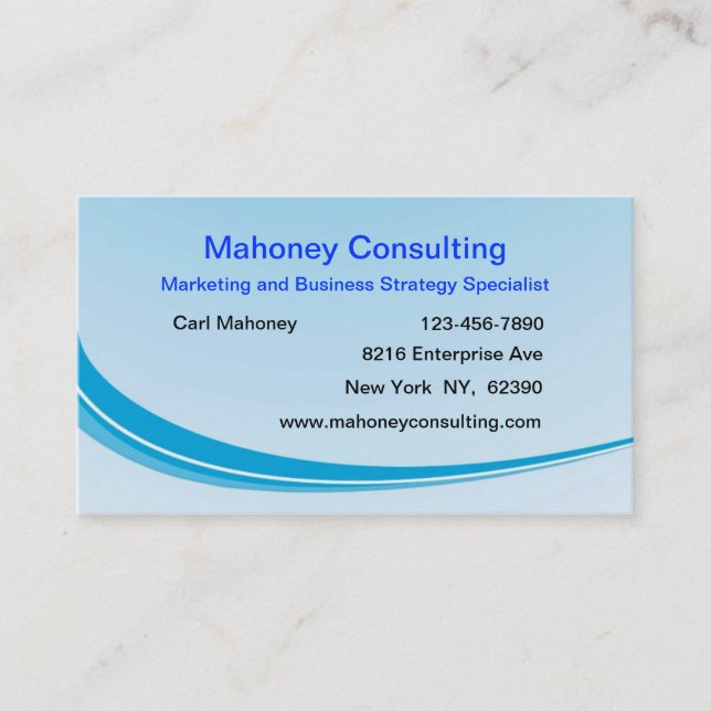 Modern Business Marketing Consulting Business Card (Front)