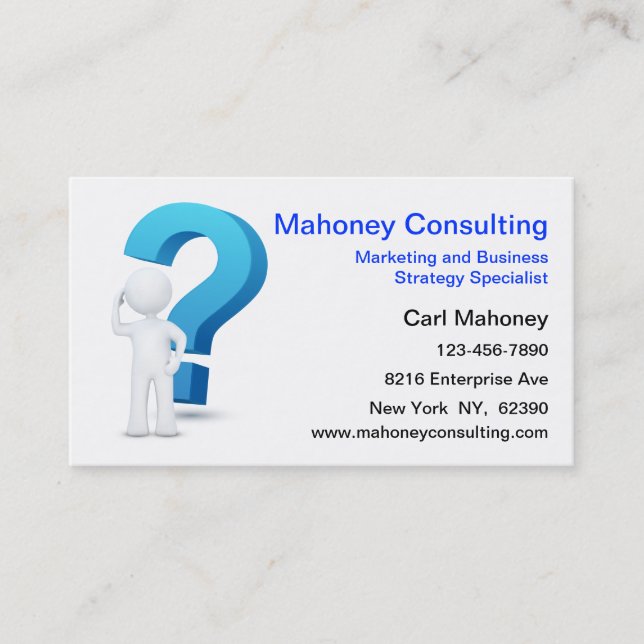 Modern Business Marketing Consulting Business Card (Front)