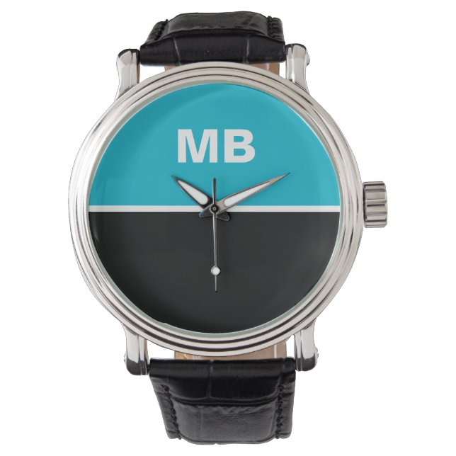 Modern Business Men's Monogram Watch (Front)