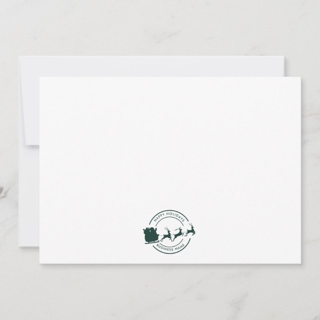 Modern Business Name Christmas Custom Thank You Card (Front)