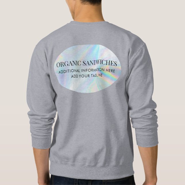 Modern Business Name Minimalist Custom Sweatshirt (Back)