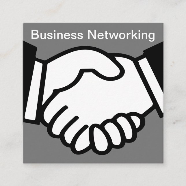 Modern Business Networking Square Business Card (Front)