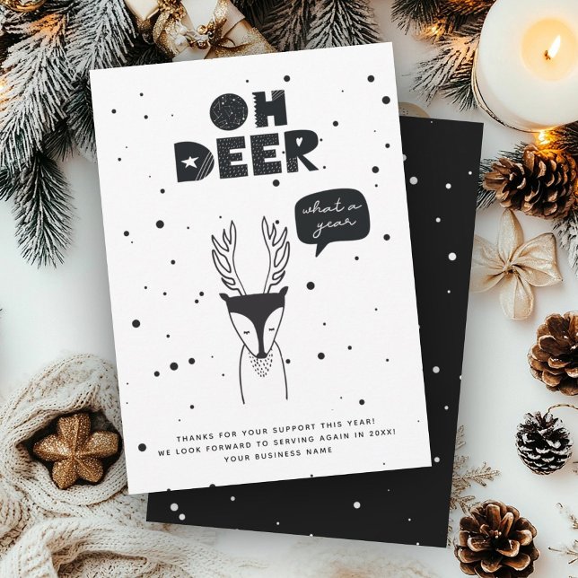 Modern BUSINESS New Years Fun Trendy Scandinavian Holiday Card (Creator Uploaded)