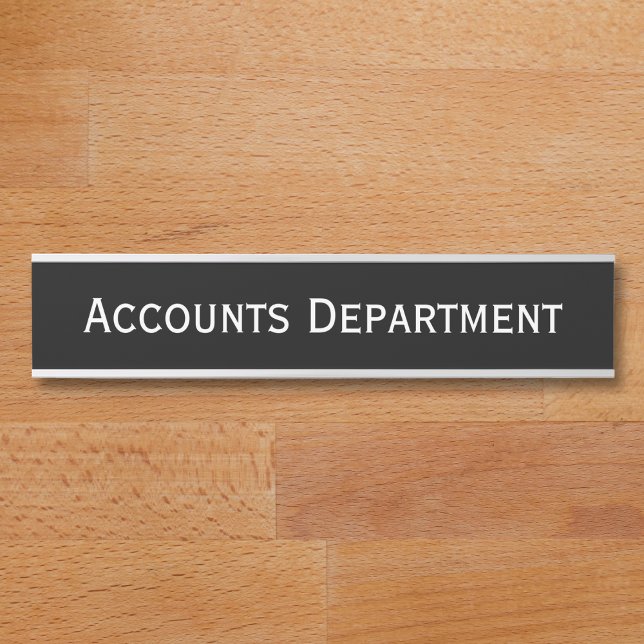 Modern Business Office Department Teacher Name Door Sign (Creator Uploaded)