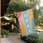 Modern Business Open Rainbow House Flag