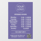 Modern Business Opening Hours Logo Qr Code purple 