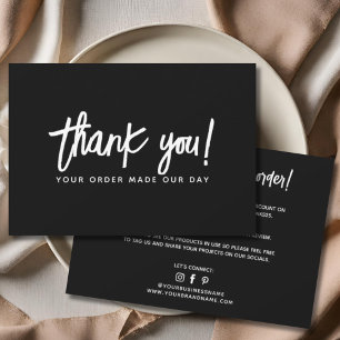 Modern business order thank you card