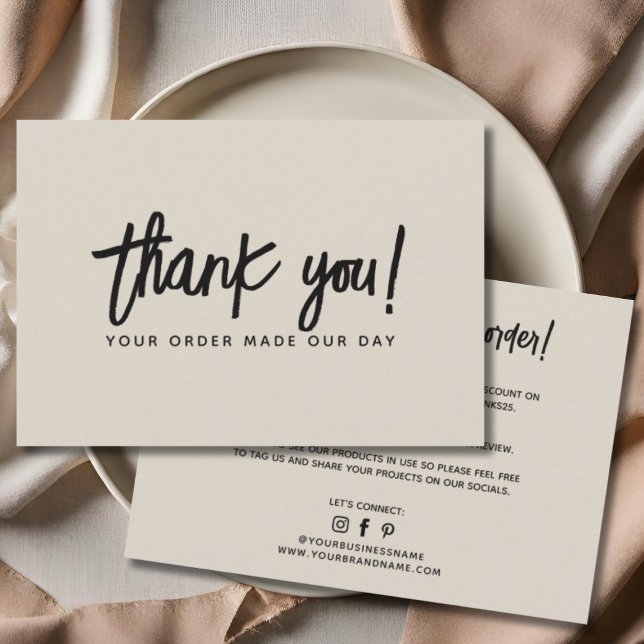 Modern business order thank you card (Creator Uploaded)