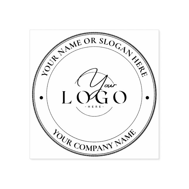 MODERN BUSINESS Personalised Business Logo Address Rubber Stamp (Imprint)