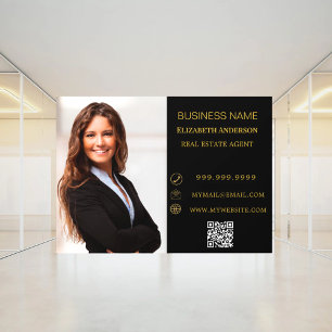 Modern Business Photo Contact Information black