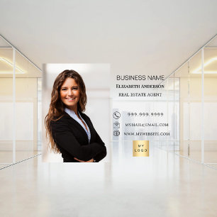 Modern Business Photo Contact Information logo