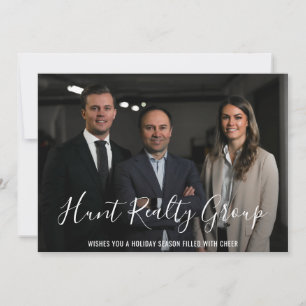 Modern Business Photo Corporate Christmas Holiday Card