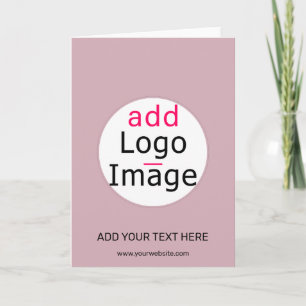 Modern Business Professional Chic Pink Custom Card