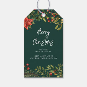 Modern Business Script Christmas Holidays Gift Tags