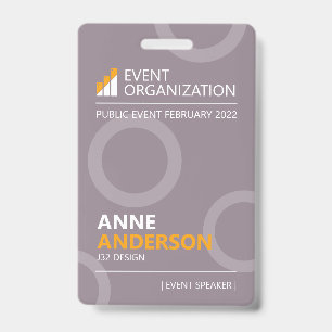 Modern Business Seminar Conference Event Badge ID Badge