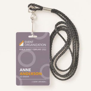 Modern Business Seminar Conference Event Badge ID Badge