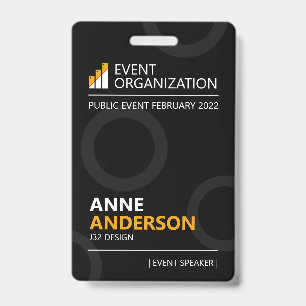Modern Business Seminar Conference Event Badge ID Badge